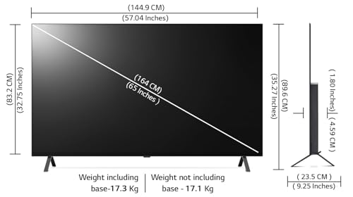 Image of LG 164 cm (65 inches) 4K Ultra HD Smart OLED TV 65A2PSA (Rocky Black)