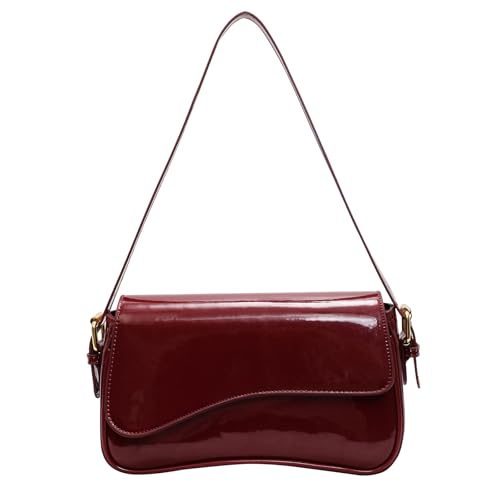 Image of Shoulder Bag for Women Trendy Purse PU Leather Hobo Handbags Clutch Saddle Bag with 2 Removable Stra