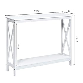 Giantex Console Table 2-Tier with Storage Shelf,X-Design Bookshelf Narrow Accent Table for Entryway Hallway Living Room… 31q95d4oEAS. SS280