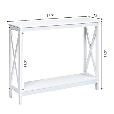Giantex Console Table 2-Tier with Storage Shelf,X-Design Bookshelf Narrow Accent Table for Entryway Hallway Living Room… 31q95d4oEAS. SS400