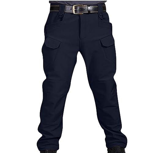 XUNRYAN Cargo Pants for Men Casual Tactical Sweatpants High Waisted Lightweight Quick Dry Multi Pockets Outdoor Trousers