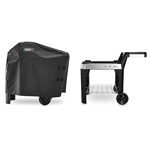 Weber(ウェーバー) バーベキュー コンロ Pulse 専用カバー 電気 スマートデバイス BBQ グリル 蓋付き キャンプ 卓上 7181 【 2年保証】 + バーベキュー コンロ Pulse専用カート 電気 スマートデバイス BBQ グリル 蓋付き キャンプ 卓上 6539 【2年保証】