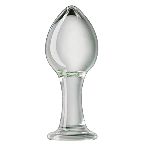 Miniatura 7 de Sxovo Glass Dildo Butt Plug Trainer, G-Spot Stimulator Anal Plug With Push Cone Glass Crystal Anal Dildo Butt Plug Anal Sex Toy For Women Men Masturbation L
