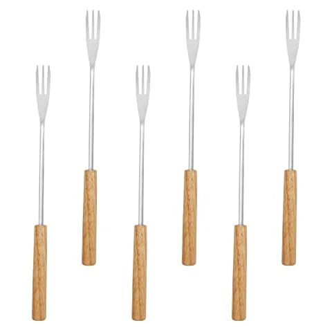 Pack of 6 Stainless Steel Fondue Forks Cover