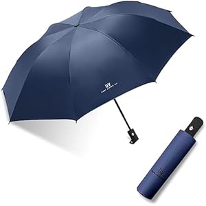 Barebeauty Automatic Open And Close Umbrella |Premium Safety From Sunlight And Rain | Windproof Water Resistant Foldable Umbrella For Men & Women [ Blue]