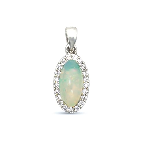 Pendentif opale en argent 925, le cadeau d'anniversaire mémorable pour femme
