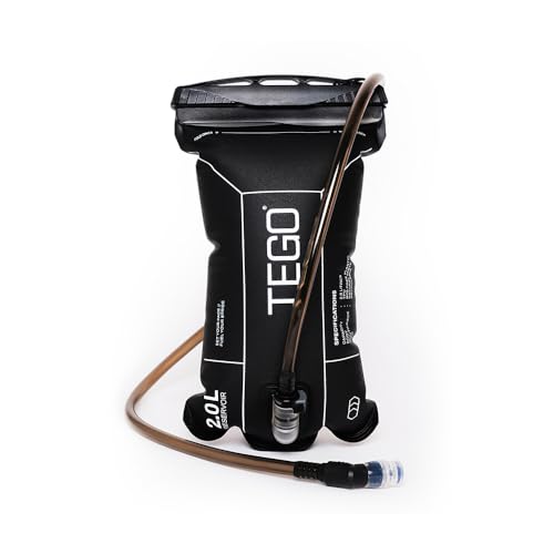 Image of TEGO Pacer 1L / 2L Hydration Reservoir | BPA-Free Running & Hiking Bladder | Snap-Lock Tube | Bite Valve | Compatible with Pacer Trail Vest
