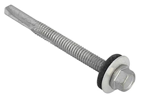 TechFast Heavy Duty Sheet to Steel Roofing Screws, Multi-coloured, 5.5 x 80mm
