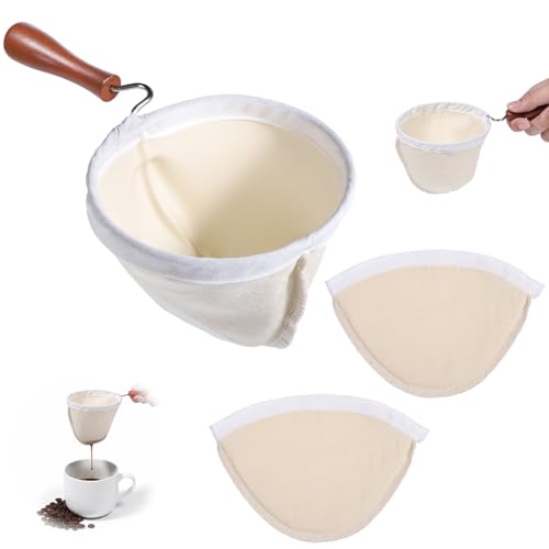 10 Best Cloth Coffee Filters That Brew the Perfect Cup Every Time 3 3PCS Washable Cloth Coffee Sock Strainer Filters