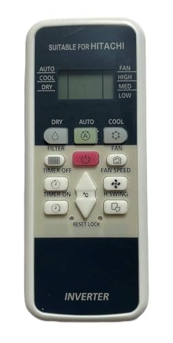 Image of BLACKSHEEP Compatible AC Remote for Hitachi Split AC and Window Air Conditioner The Model of Remote Control is 220A, Exact Match with Original Remote No Pairing Required use New AAA Alkaline Battery