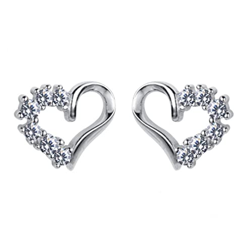 Jewelry Women Tiny Small Heart Stud Earrings Love For Lady