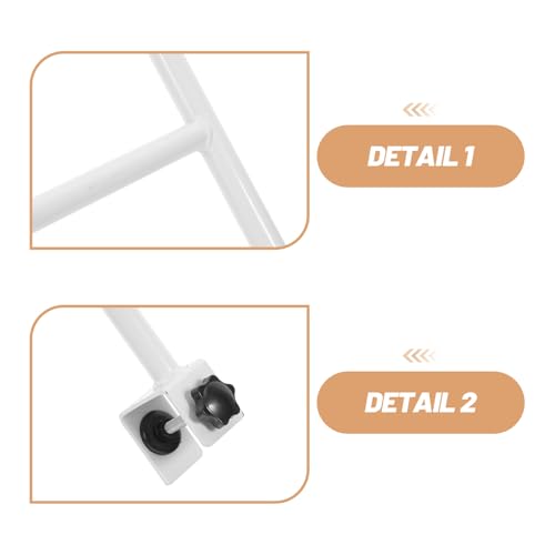 Barandilla de cama lateral anticaídas portátil de hierro blanco 4