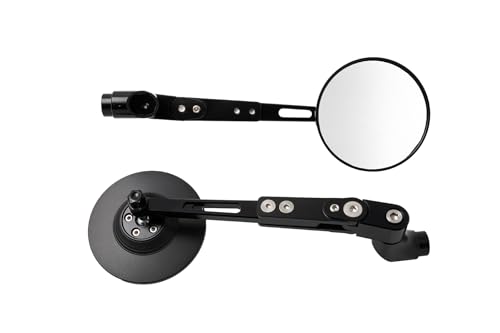 Rétroviseur de moto rond noir pour sécuriser vos trajets en scooter