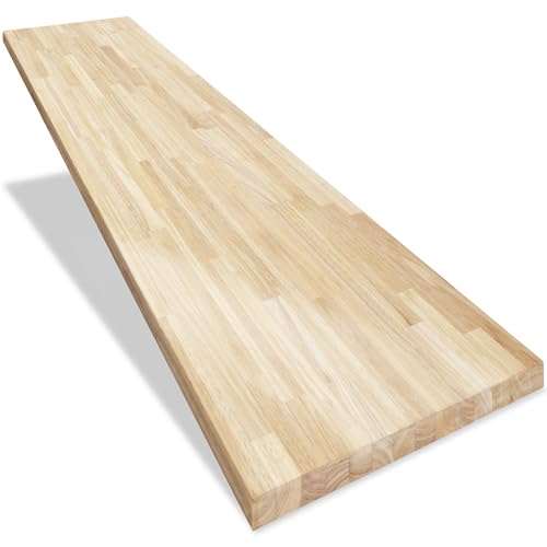 Comparison: Best Wood For Butcher Block 9 Howizz Butcher Block Countertop 8ft x 25 x 1.5 Inches, Unfinished Solid Hevea Wood Table Top, Wood Countertop for DIY Desk Top, Workbench Top, Kitchen Countertop