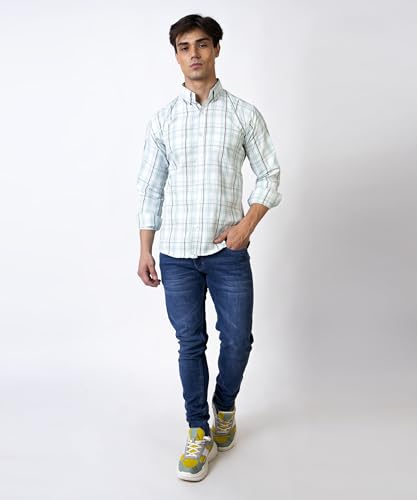 Image of TrapNation Men's Checkered Regular Fit Shirt