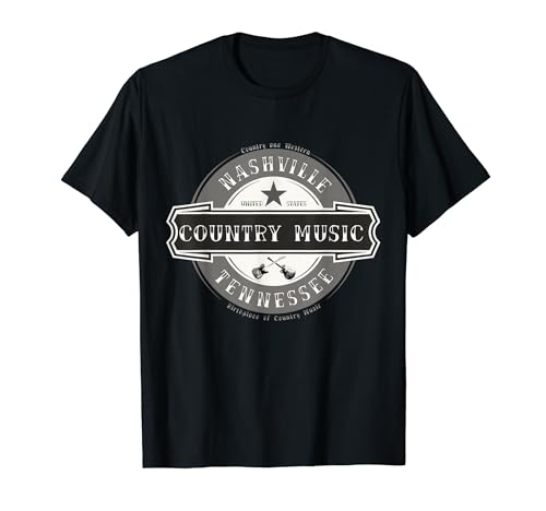 Música country Nashville Tennessee USA Western Streetwear Camiseta