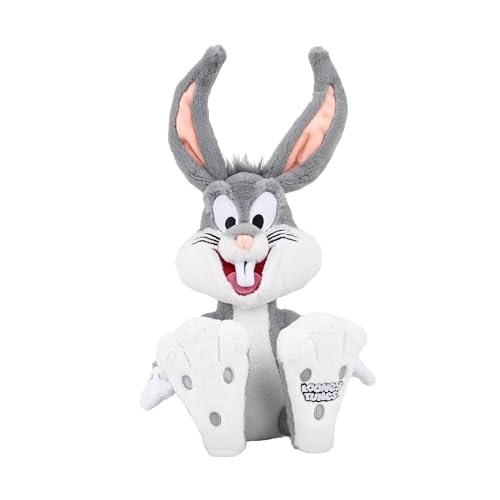 Jazwares Warner Bros. Discovery Looney Tunes, 8-Inch Bugs Bunny Plush - Super-Soft and Huggable Plush Toy - Official Licensed Plush - for All Ages