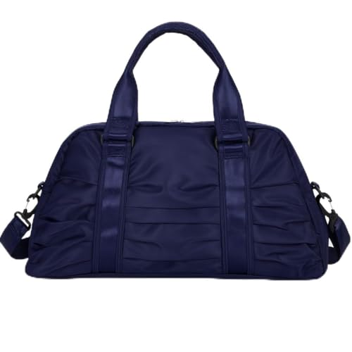 Bolsa Mala Esportiva Academia Viagem Fitness Feminina Masculina Grande Capacidade Impermeável com Alça Transversal Ombro Treino Casual (Azul Marinho)