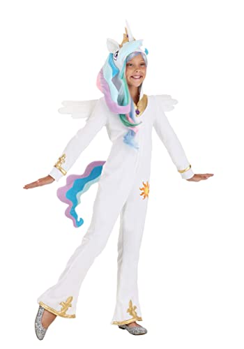 Fun Costumes My Little Pony Princess Celestia Costume - Hooded Jumpsuit, Necklace, Magic Theme Dress & Accessory - X-Large - Multi-colored