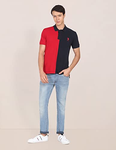 Image of U.S. POLO ASSN. Slim Fit Polo T Shirts for Men - 100% Cotton, Half Sleeves Mens Tshirt