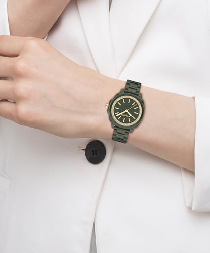 Image of Coach Kitt Qtz Basic Green Color Tonneau Dial Women's Watch | Green Ceramic Material | Bracelet Watch - 14504404