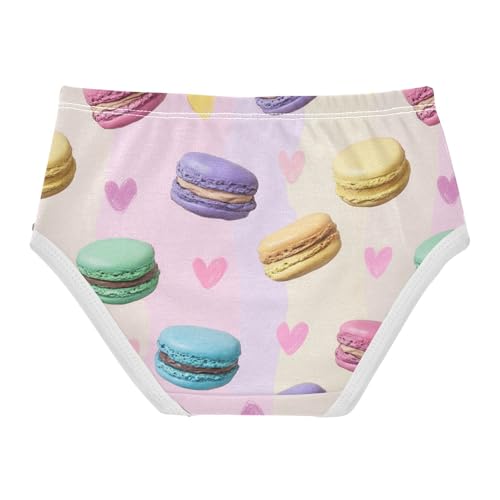 Wusikd Colorful Macarons Hearts Girls' Underwear Cotton Girls Briefs Soft Toddler Underwear 2T2