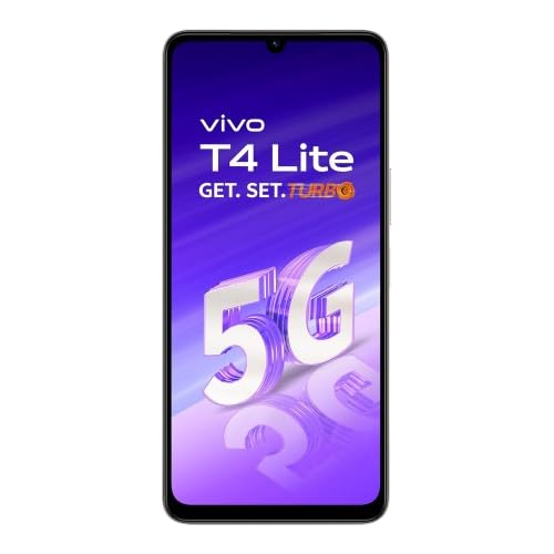 Image of vivo T4 Lite 5G (Titanium Gold, 6GB RAM, 128GB Storage) | 50MP + 2MP Dual Camera | 5MP Selfie | 6.74 inch HD+ Display | Dimensity 6300 5G Processor | 6000mAh Battery | Charger in the Box