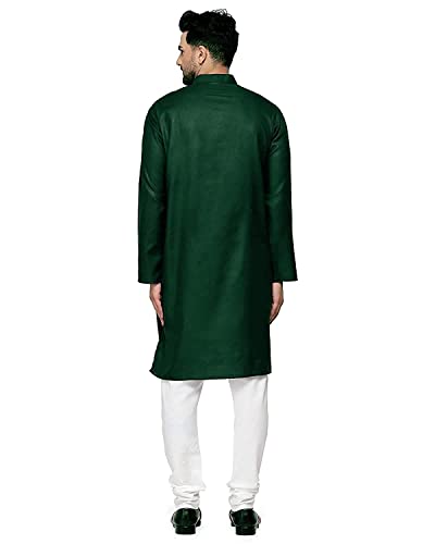 Image of weltpocket Men's Cotton Blend Straight Kurtas (Combo Pack of 2)