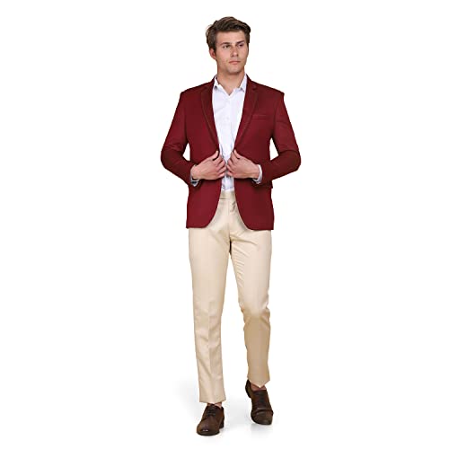 Image of TAHVO Men Slim FIT Printed RAJWADA Formal Suit Set