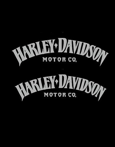 Motorcycle Classic Logo Harley Design Vinyl Decal 2 (Right and Left) Piece Moto HD Club 2.5