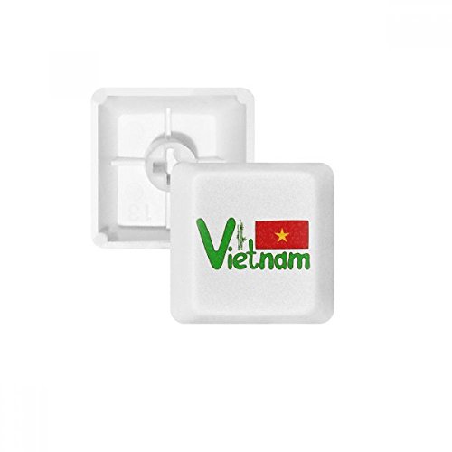 Keycaps PBT Vietnam de qualité OEM pour clavier mécanique au design épuré rouge et vert
