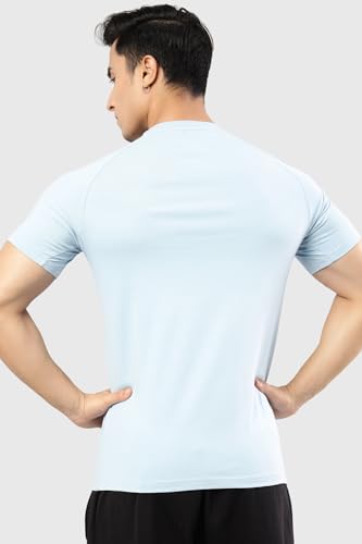 Image of FUAARK Men's Solid Slim Fit Sports Gym T-Shirt