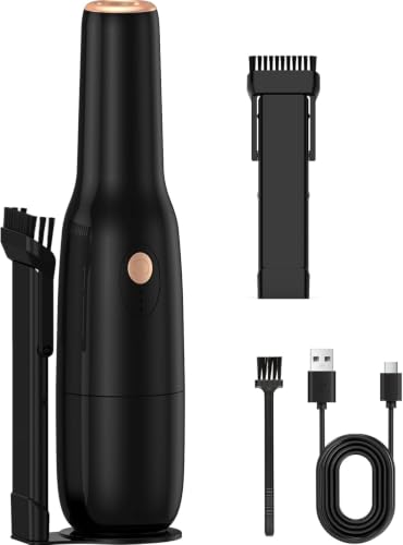 Image of Handheld Vacuum Cordless -Car Vacuum Portable Rechargeble -Hand Held Small Vacuum Cleaner Car Seats, Home, Quick Clean up, Strong Suction, Lightweight, Includes Crevice Nozzle & Brush-H3