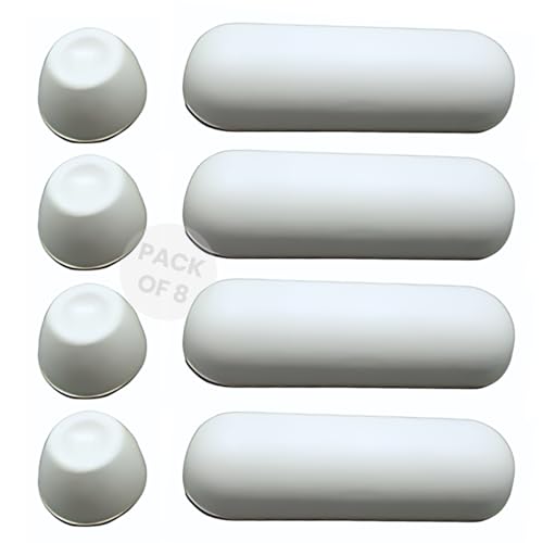 Toilet Seat Bumper Kit - Toilet Seat Risers & Toilet Cover Bumpers with Rubber Adhesive Pads - Bidet Compatible Toilet Seat Accessories for Cushioning & Protection - Pack of 4