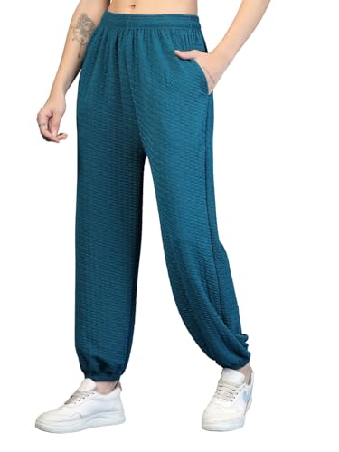 Image of UZARUS Women's Ultra-Soft Baggy Fit /Relaxed Fit Joggers with Side Pockets & Gripped Hem
