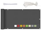 windschutz balkon seitlich 【EINFACHE MONTAGE】balkon sichtschutz Einfache Und Schnelle Montage Mit Schnur, Nylon Kabelbinder， Der Wind- und Sichtschutz lässt sich mit Hilfe der mitgelieferten reißfesten Kordel, Nylon Kabelbinder und den Metallösen oben und unten einfach an jedem Geländer befestigen. Kann auf eine gewünschte Größe zugeschnitten werden.