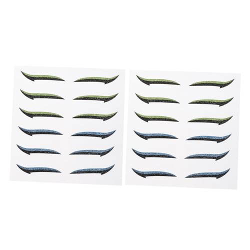 GANAZONO 12組 再利用可能アイライナーステッカー 二重まぶたテープ 自己粘着式アイメイクシール 軽量防水 旅行 ホーム用 女性向け自然な目元