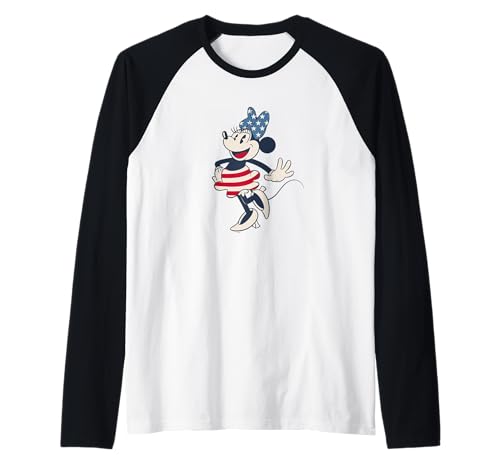 Minnie Mouse vintage americana raglan t-shirt baseball Disney femme