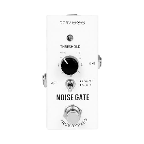 Pedal de guitarra True Bypass Pedal de efecto de reducción de ruido, aleación de aluminio, pedal de guitarra eléctrica, supresor de ruido