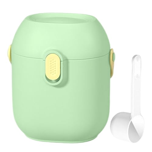 Fórmula de dispensador portátil - Contenedor compacto de leche en polvo para alimentación, almacenamiento antipolvo con cucharada de medición, soporte de polvo de viaje para coche, cochecito, avión