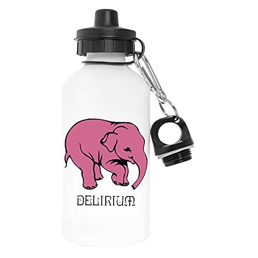 Capzy Delirium Elephant Sans Polluant Blanc Bouteille d'eau Aluminium Pour l'extérieur Pollutant Free White Watter Bottle For Outdoors