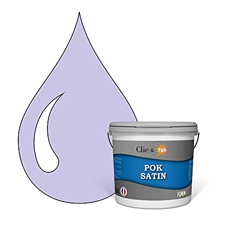 POK SATIN : Peinture Satin Lessivable Sorbet Violet 25m² - 2,5L