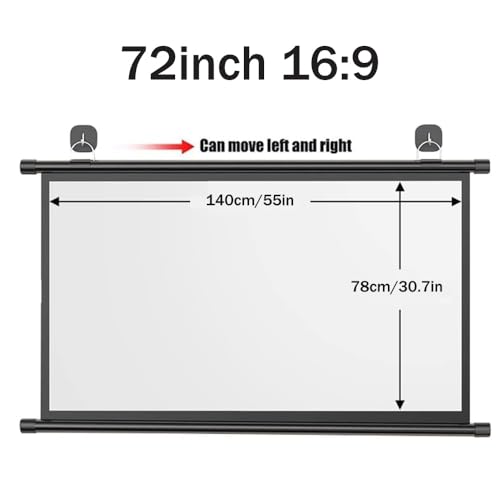 Pantalla de proyección manual 72 pulg 16:9 miniatura 7