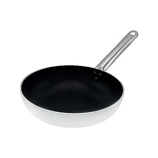 Pentole Agnelli Alluminio Antiaderente 3 mm Professionale Padella Svasata Alta a Saltare con Manico Inox Tubolare, Argento, 24 cm