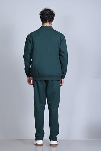 Image of SANE ORIGINALS Winter Fleece Tracksuit with Zip for Men || Full Zipper Sweatshirt and Pajama Set for Men