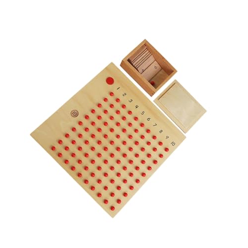 Material didáctico de matemáticas para bebés en caja de cuentas de madera 5