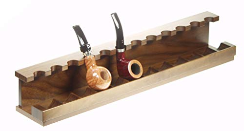 Lubinski - Portapipe Poggiapipe 12 posti LINE - Noce - Made in Italy