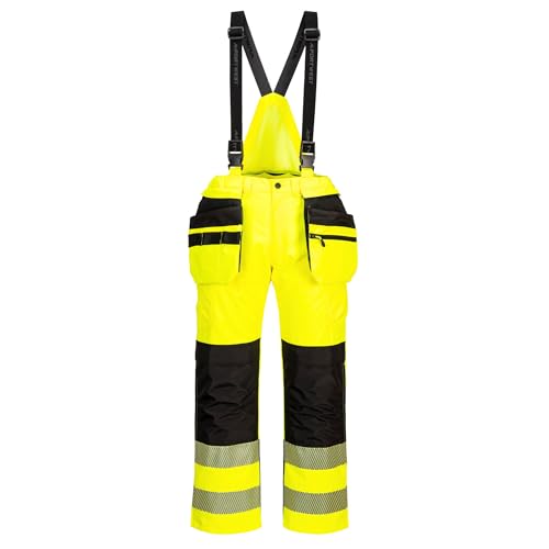 Image of Portwest PW3 PW356 Hi-Vis Rain Trousers Waterproof Breathable