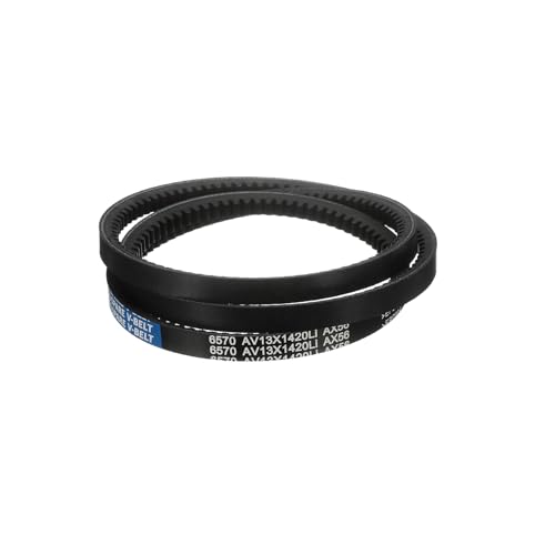 Image of AX56 Belt, Raw Edge Cogged Industrial Rubber EPDM V-Belt, Pack of 1 | 1 /2 inch(13mm) Width x 56 inch(1420mm) Inside Circumference x 5 /16 inch(8mm) Height