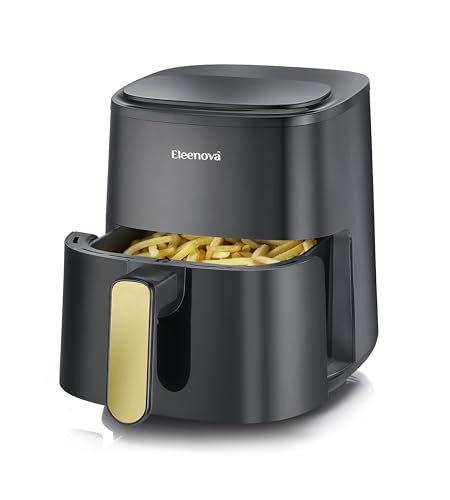 Image of Eleenova Nexus Pro 4.5 litres Air fryer 1200 Watts with Smart Touch Panel [ Golden Handle with Full Display ]